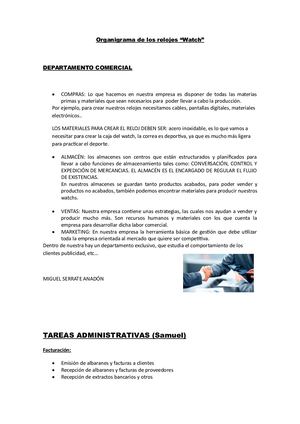 Organigrama De Los Relojes