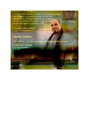 Shefqet Avdush Emini, Nga Kritiku I Artit Giovanni Cardone