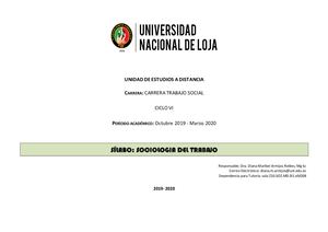 Silabo Sociología Del Trabajo