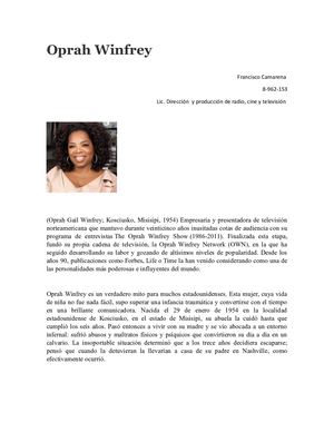 Biografia De Oprah