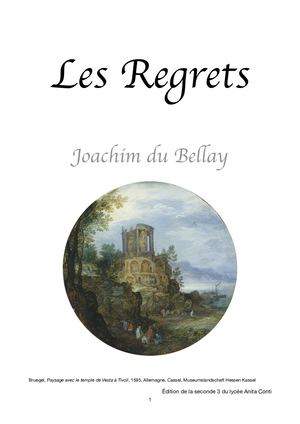 Regrets De Du Bellay Seconde 3