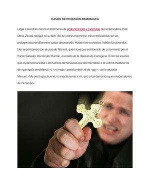 Casos De Posesión Demoniaca