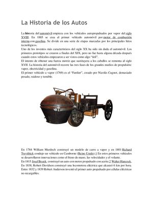 La Historia De Carros
