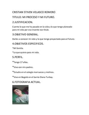 Proyecto De Vida Cristian