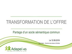 Transformation De L'offre 12 09 2019