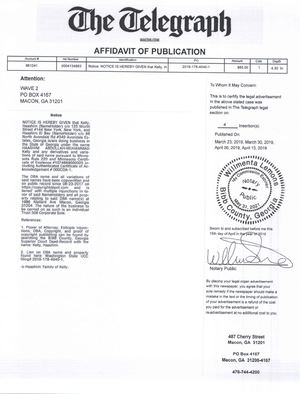 Affidavit Of Publishing Power of Attorney, Estoppel Injunctions, DBA, and Copyright for all name variations of KELLY HAASHIM.