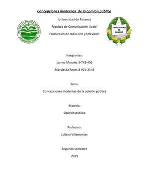 Concepciones modernas de la opinión pública