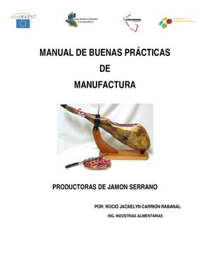 26 Manual De Buenas Prácticas De Manufactura Jamón Serrano