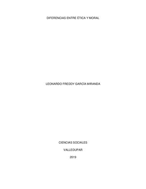 Diferencias Entre Ética Y Moral