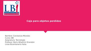 Caja Para Objetos Perdidos