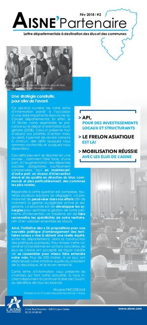 Aisne Partenaire n°2 - février 2018