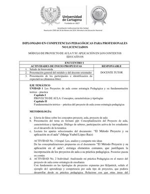 Módulo Proyecto De Aula