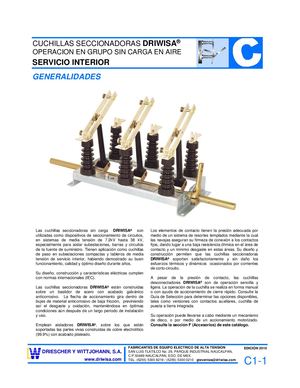 Cuchillas Seccionadoras Sin Carga  DTP