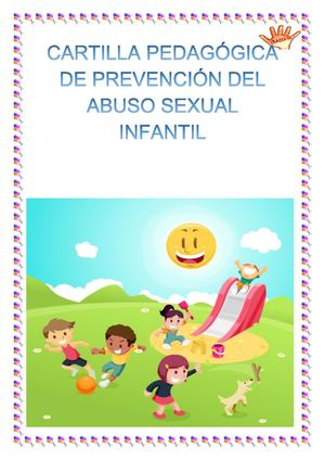 Cartilla Pedagógica Para La Prevención Del Abuso Sexual Infantil