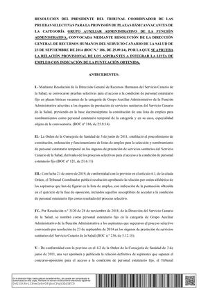 Lista Empleo Provisional