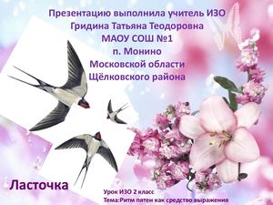 Ласточки