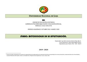 Silabo Metodologia Investigacion