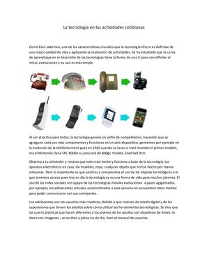 La Tecnología En Las Actividades Cotidianas