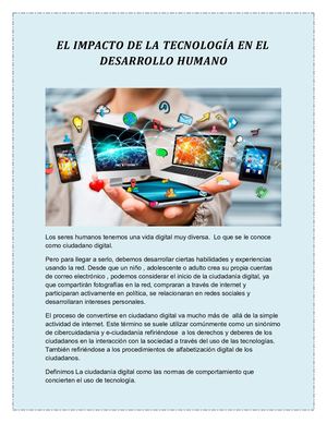 El Impacto De La Tecnología En El Desarrollo Humano