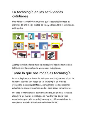 La Tecnología En Las Actividades Cotidianas