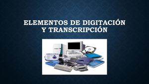Administracion Y Operacion De Equipos De Digitación