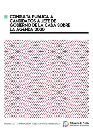Consulta pública a candidatos a Jefe de Gobierno de la CABA sobre la Agenda 2030