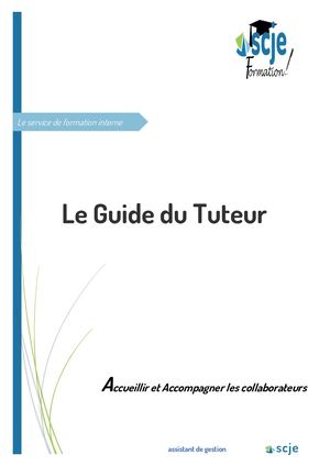 Guide Du Tuteur Scje