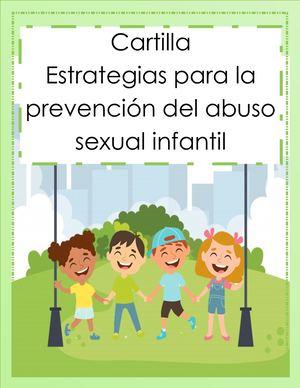 Cartilla : Estrategias para prevención del abuso sexual infantil
