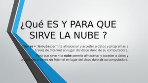 Qué Es Y Para Que Sirve La Nube