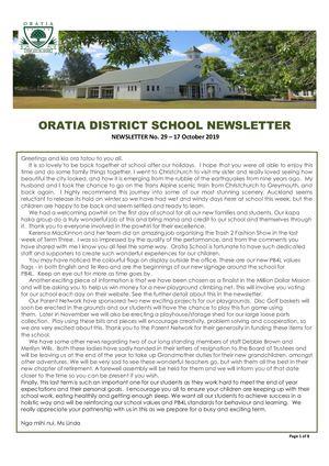 No 30 Odsnewsletter 17 October 2019