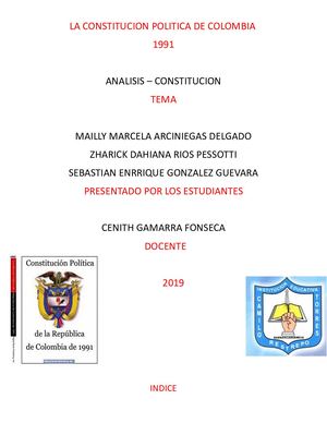 La Constitucion Politica De Colombia