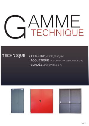 Gamme Technique 2021
