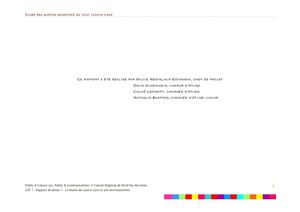 Etude des publics potentiels du futur Louvre-Lens Phase 1