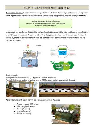 Projet Aquaponie Presentation