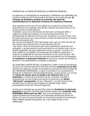 Aumento De La Resolutividad De La Atención Primaria