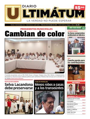 Ultimátum Chiapas, 23 Octubre 2019