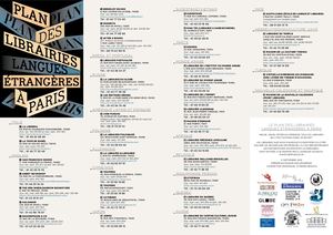 Plan des librairies étrangères à Paris