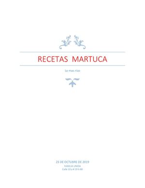 Recetas Martuca