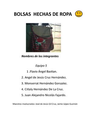 Bolsas Hechas De Ropa