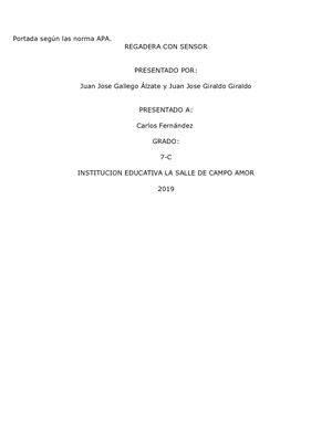 Portada Según Las Norma Apa