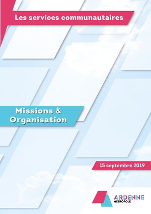 Livret Missions Et Organisation Sept 2019