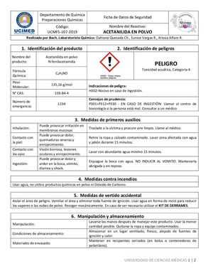 Acetanilida En Polvo