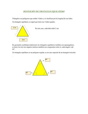 Definición De Triángulo Equilátero