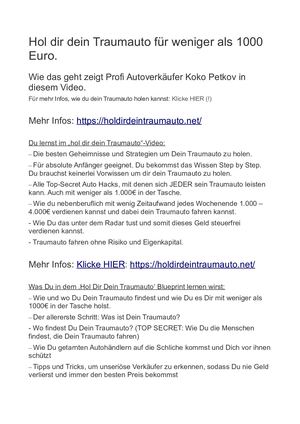 Holdirdeintraumautode Koko Petkov