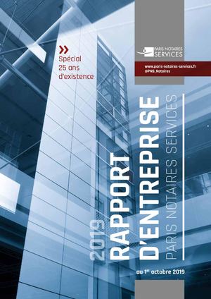 PARIS NOTAIRES SERVICES (PNS) - Bilan d'entreprise 2019