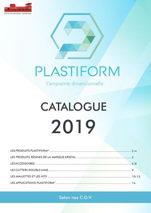 Plastiform : produits et références 2019