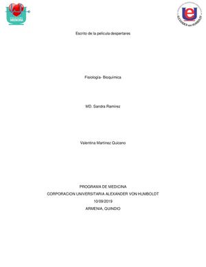 Escrito De La Película Despertares