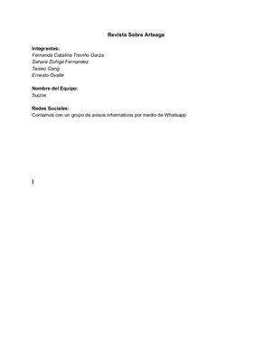 Arteaga: La suiza de Mexico