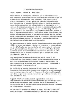 La Legalización De Las Drogas