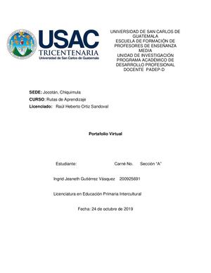 Portafolio de Rutas de Aprendizaje